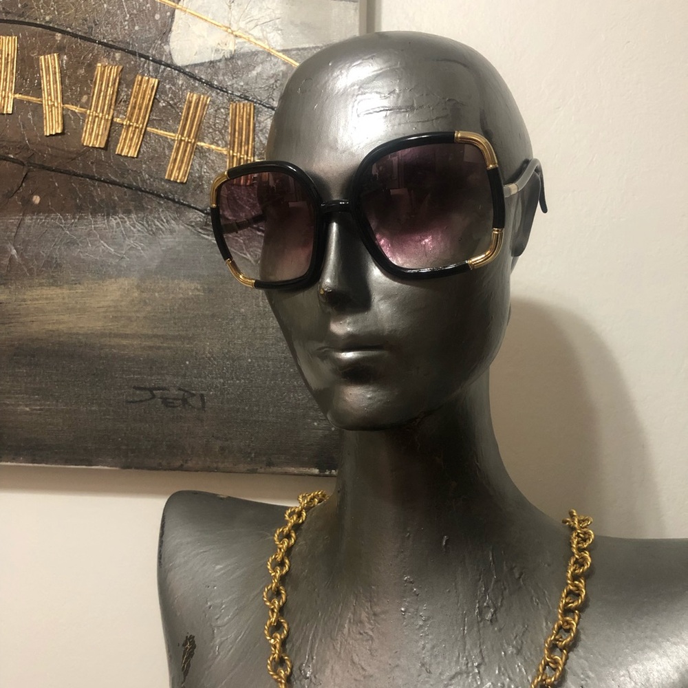 Vintage 1970s TED LAPIDUS Jumbo Disco sunglasses